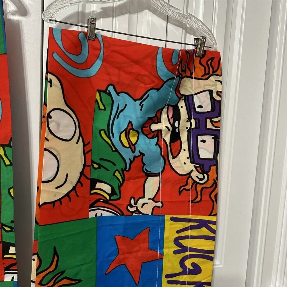 Vintage Window Valance Nickelodeon Rugrats 90s Tailored Curtain 84 x 15 Set of 2
